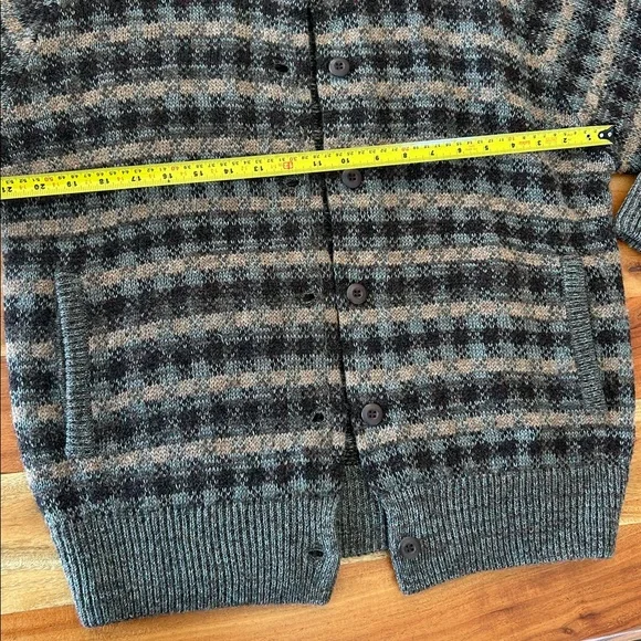 La Solino Vintage Shetland Wool Button Up Cardigan Sweater sz large - Picture 5 of 12